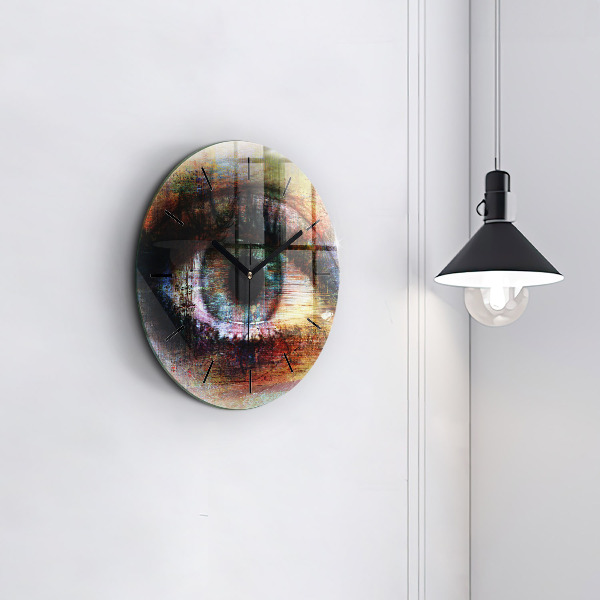 Zegar ścienny okrągły Sztuka uliczna Oko