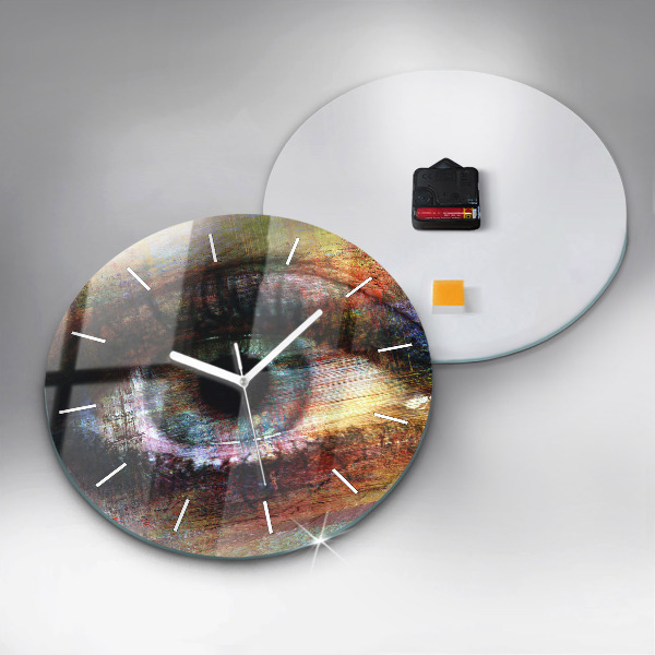 Zegar ścienny okrągły Sztuka uliczna Oko