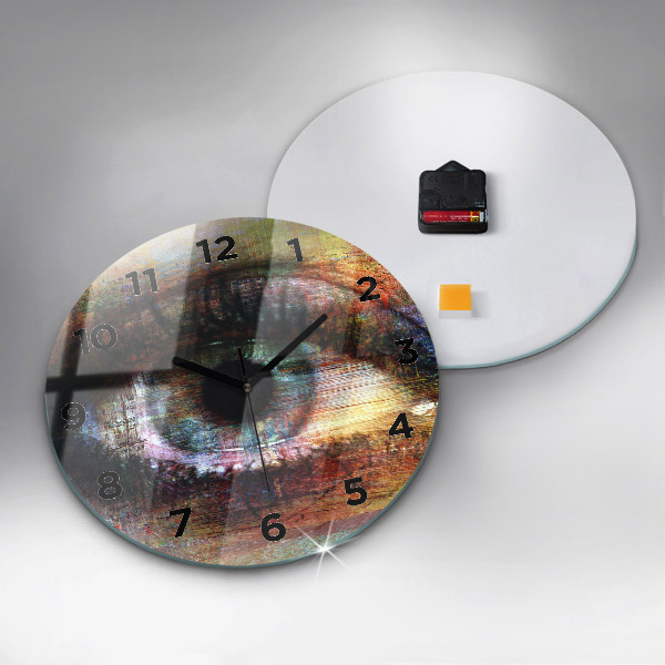 Zegar ścienny okrągły Sztuka uliczna Oko