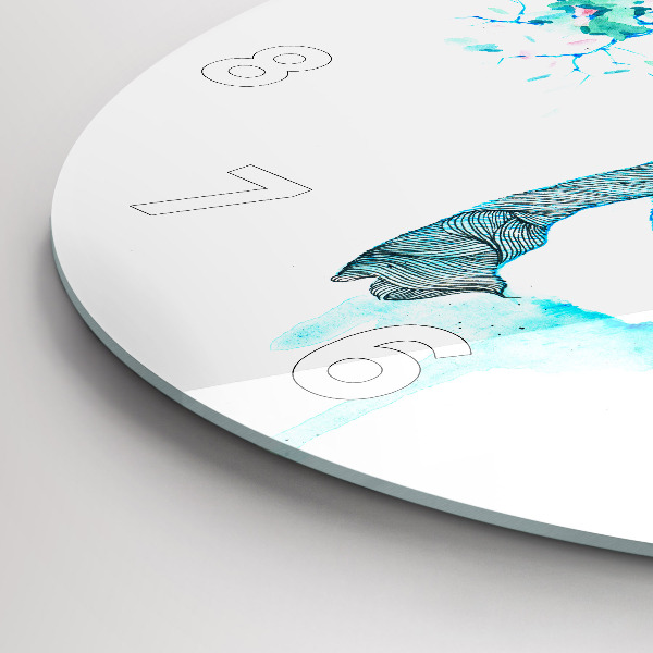 Zegar ścienny okrągły Ilustracja jelenia