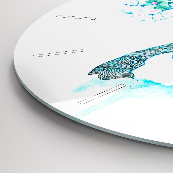 Zegar ścienny okrągły Ilustracja jelenia