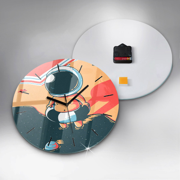 Zegar ścienny okrągły Dziecko astronauta
