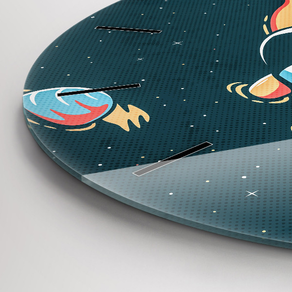 Zegar ścienny okrągły Dziecko astronauta