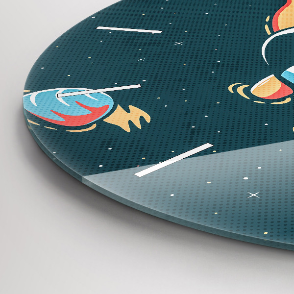 Zegar ścienny okrągły Dziecko astronauta