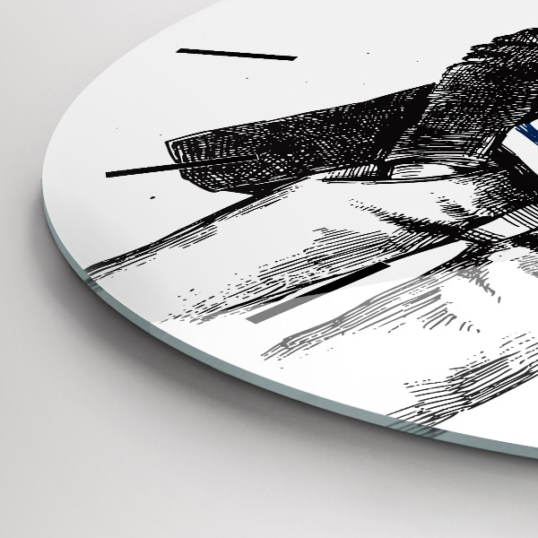 Zegar ścienny okrągły Pies w ciele człowieka