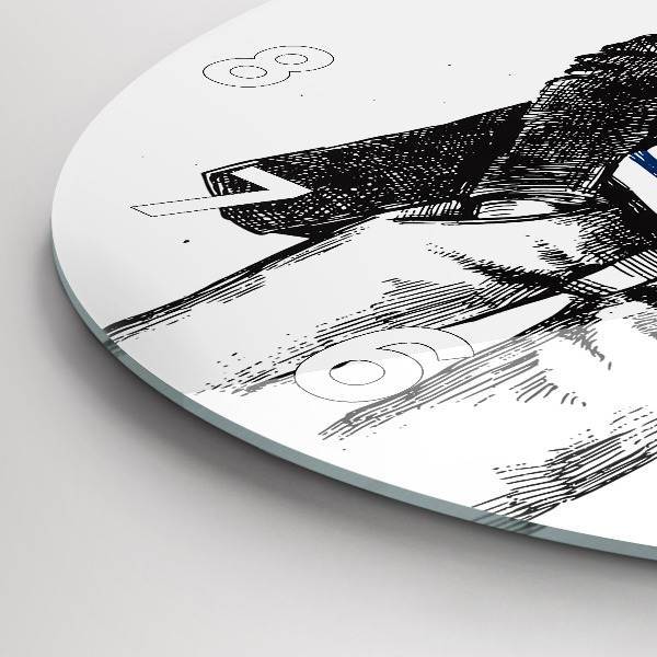 Zegar ścienny okrągły Pies w ciele człowieka