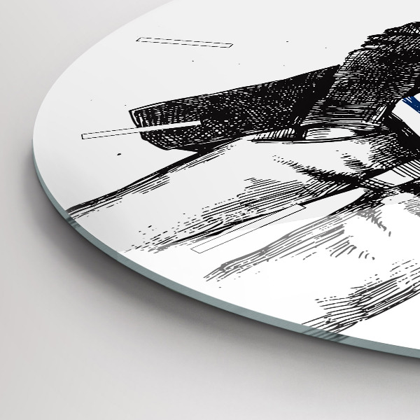 Zegar ścienny okrągły Pies w ciele człowieka