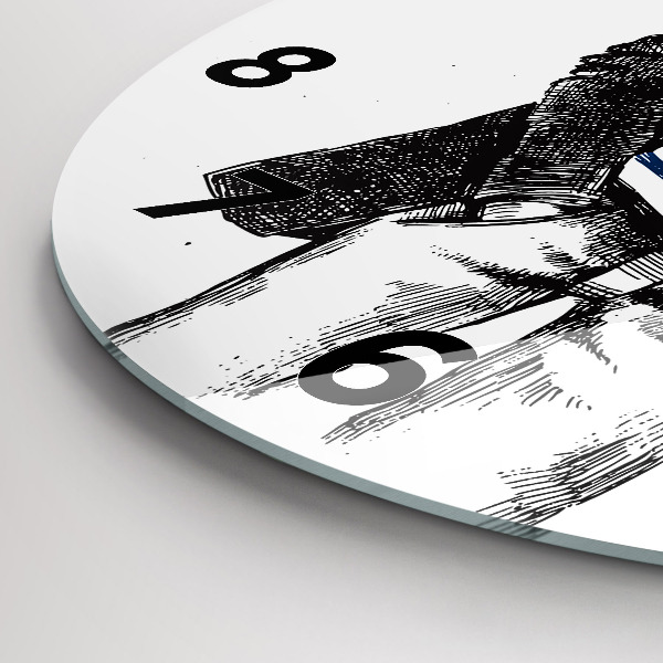 Zegar ścienny okrągły Pies w ciele człowieka