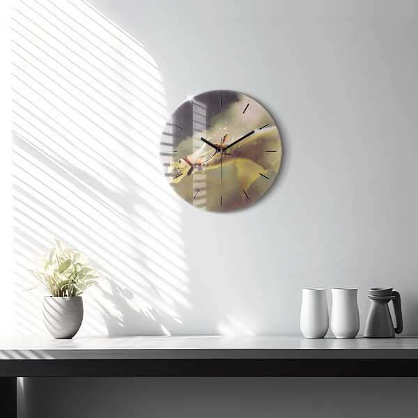 Zegar ścienny okrągły Ilustracja Smoczego Jeźdźca