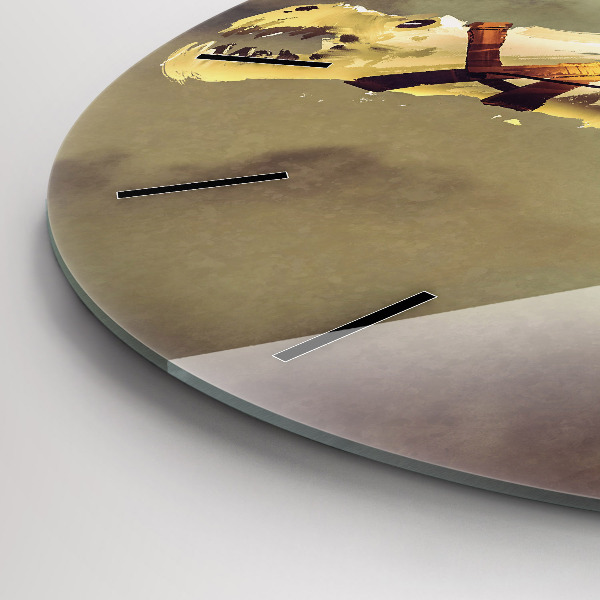 Zegar ścienny okrągły Ilustracja Smoczego Jeźdźca