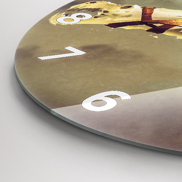 Zegar ścienny okrągły Ilustracja Smoczego Jeźdźca