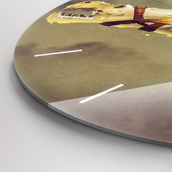 Zegar ścienny okrągły Ilustracja Smoczego Jeźdźca