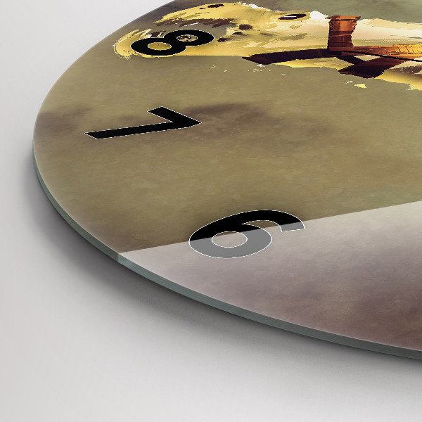 Zegar ścienny okrągły Ilustracja Smoczego Jeźdźca