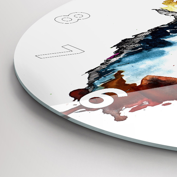 Zegar ścienny okrągły Wilk i Pełnia