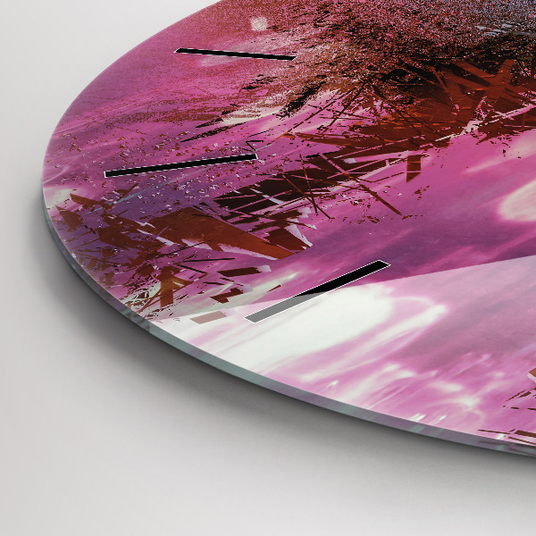 Zegar ścienny okrągły Cyberprzestrzeń