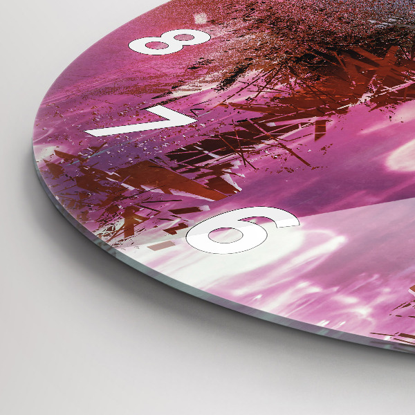 Zegar ścienny okrągły Cyberprzestrzeń