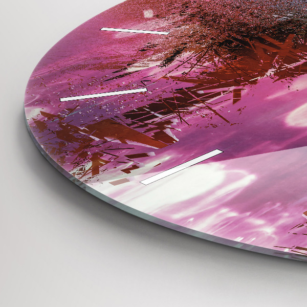 Zegar ścienny okrągły Cyberprzestrzeń