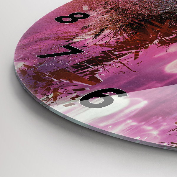 Zegar ścienny okrągły Cyberprzestrzeń