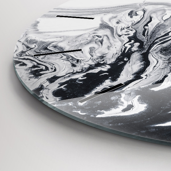 Zegar ścienny okrągły Abstrakcja Tusz Marmur