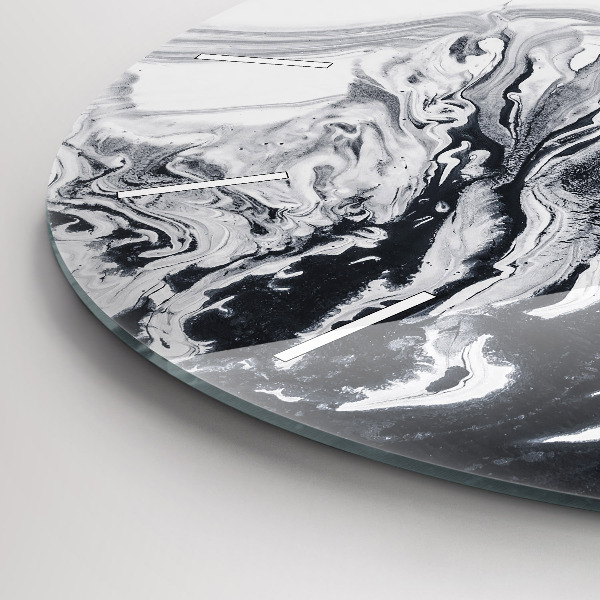 Zegar ścienny okrągły Abstrakcja Tusz Marmur