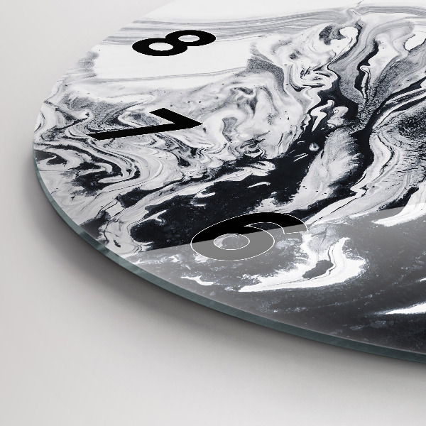 Zegar ścienny okrągły Abstrakcja Tusz Marmur