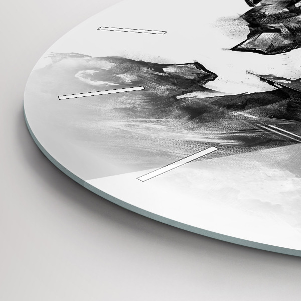 Zegar ścienny okrągły Rysunkowy niedźwiedź