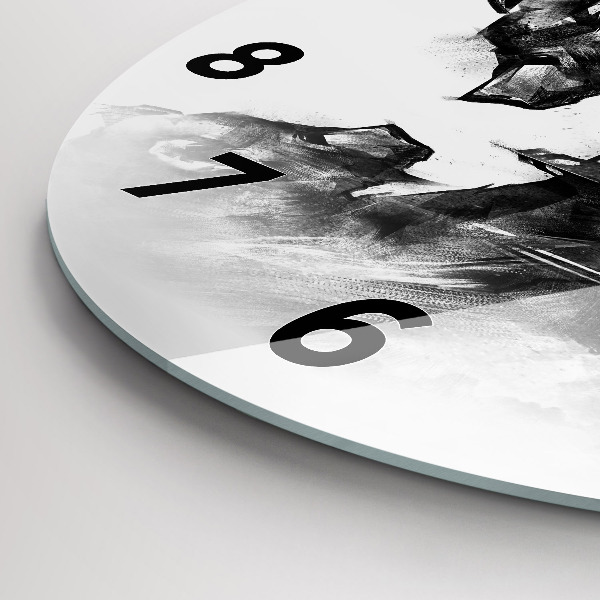 Zegar ścienny okrągły Rysunkowy niedźwiedź