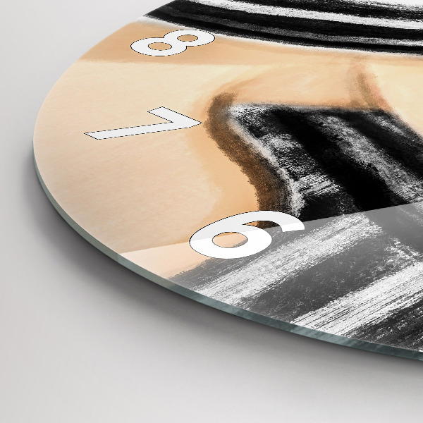 Zegar ścienny okrągły Kobieta w Czarno bieli