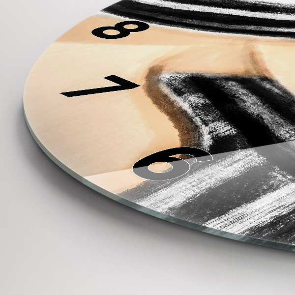 Zegar ścienny okrągły Kobieta w Czarno bieli