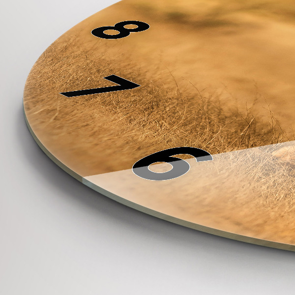 Zegar ścienny okrągły Polowanie Tygrys