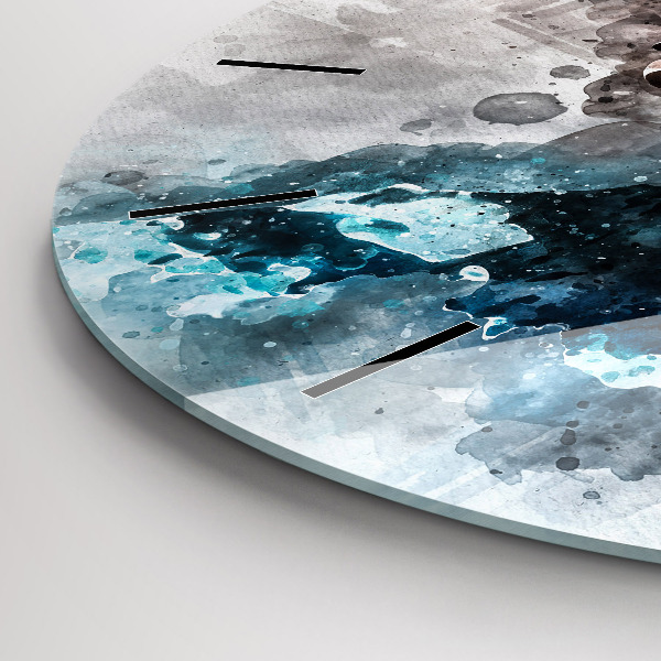 Zegar ścienny okrągły Abstrakcyjne twarze