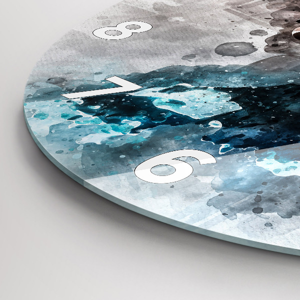 Zegar ścienny okrągły Abstrakcyjne twarze