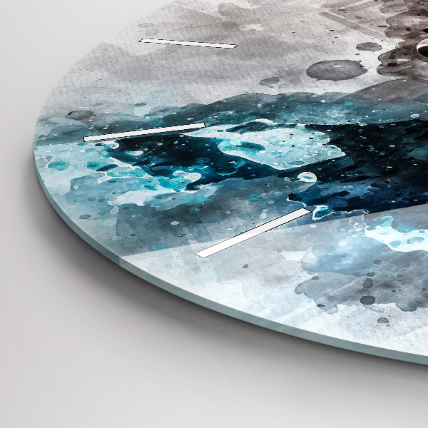 Zegar ścienny okrągły Abstrakcyjne twarze