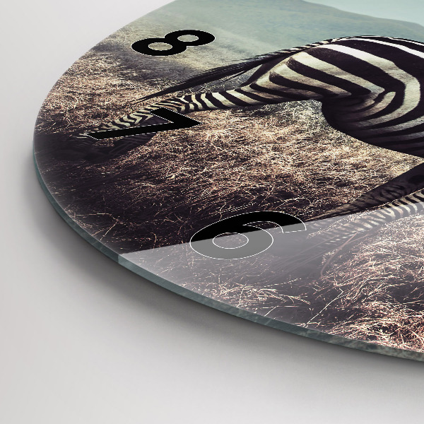 Zegar ścienny okrągły Zebra – Abstrakcja