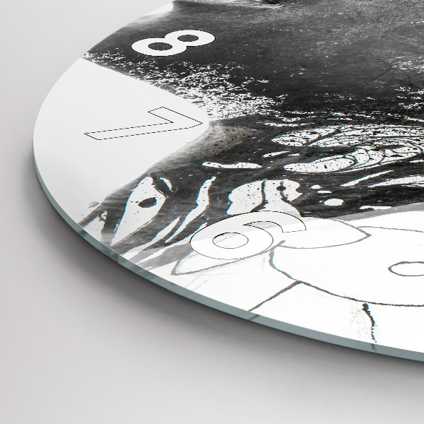 Zegar ścienny okrągły Abstrakcja twarz kobiety