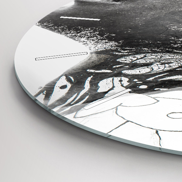 Zegar ścienny okrągły Abstrakcja twarz kobiety