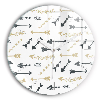 Zegar ścienny okrągły Geometryczny wzór hipsterski