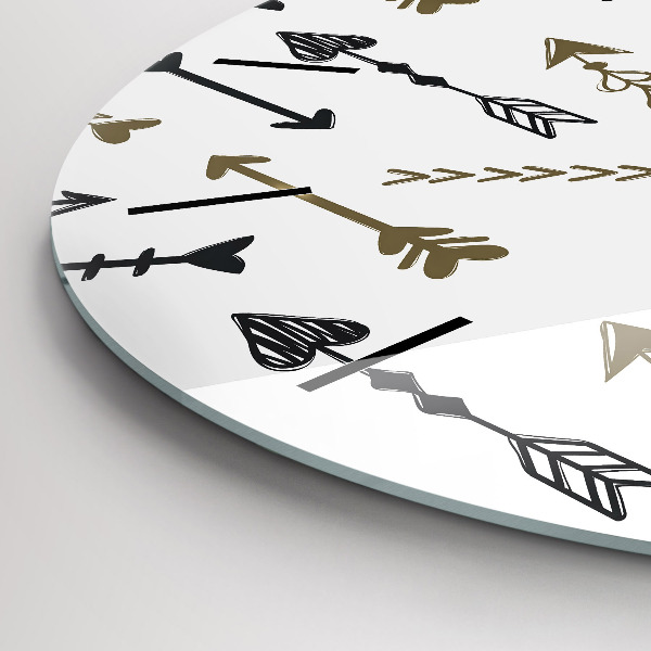 Zegar ścienny okrągły Geometryczny wzór hipsterski