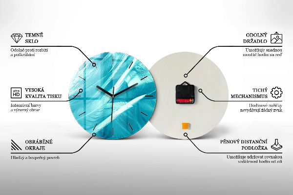 Zegar ścienny okrągły Geometryczny wzór hipsterski