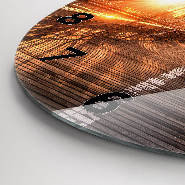 Zegar ścienny okrągły Most Brooklyn NYC