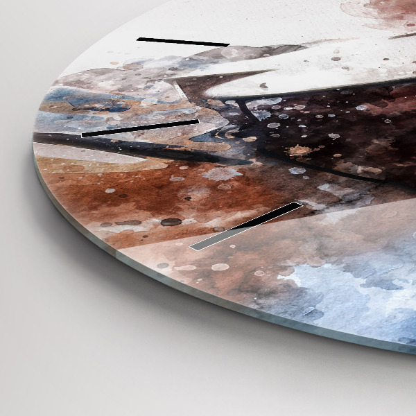 Zegar ścienny okrągły Wizualizacja Gitary