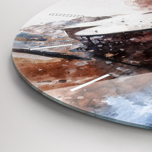 Zegar ścienny okrągły Wizualizacja Gitary