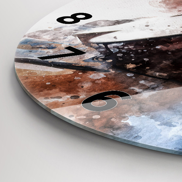 Zegar ścienny okrągły Wizualizacja Gitary