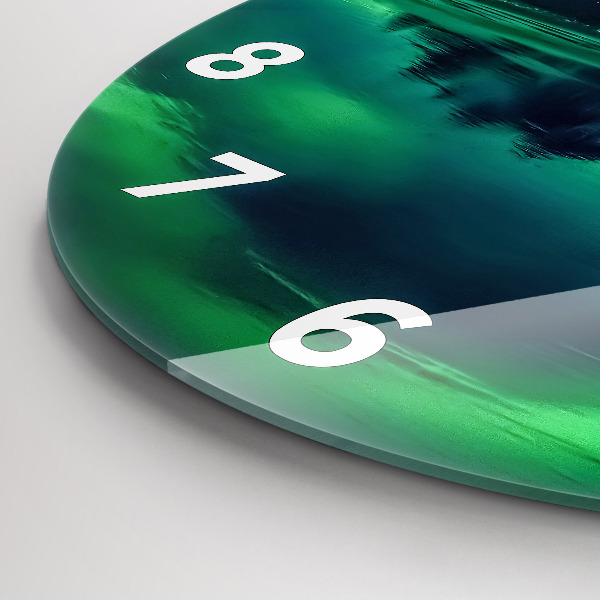 Zegar ścienny okrągły Zorza Polarna