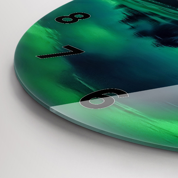 Zegar ścienny okrągły Zorza Polarna