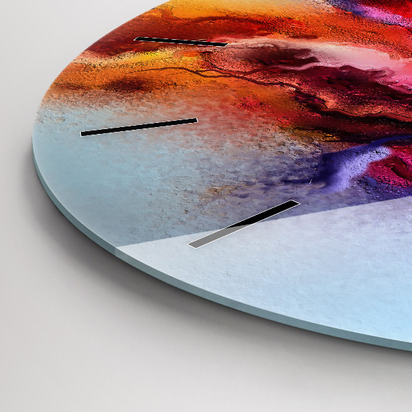 Zegar ścienny okrągły Rozlane farby