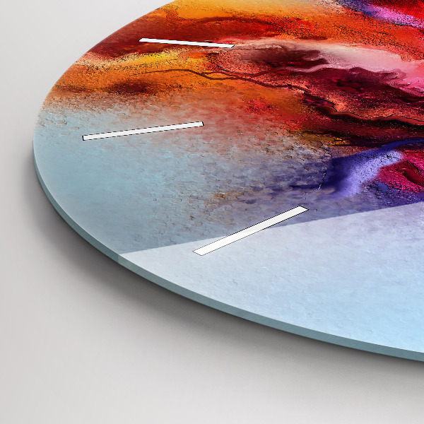 Zegar ścienny okrągły Rozlane farby