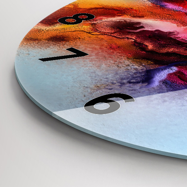 Zegar ścienny okrągły Rozlane farby