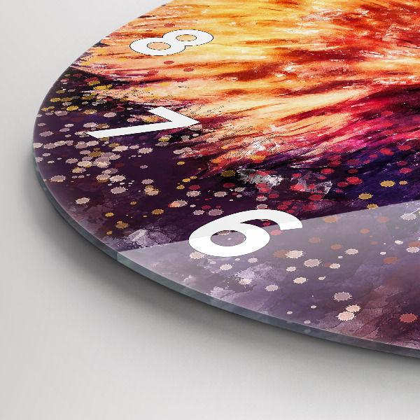 Zegar ścienny okrągły Akwarela orzeł