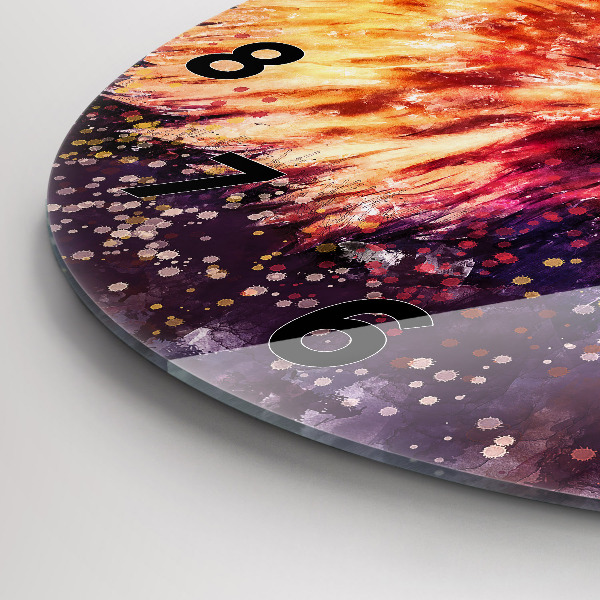 Zegar ścienny okrągły Akwarela orzeł